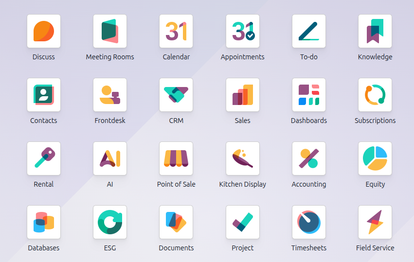 Odoo application modules